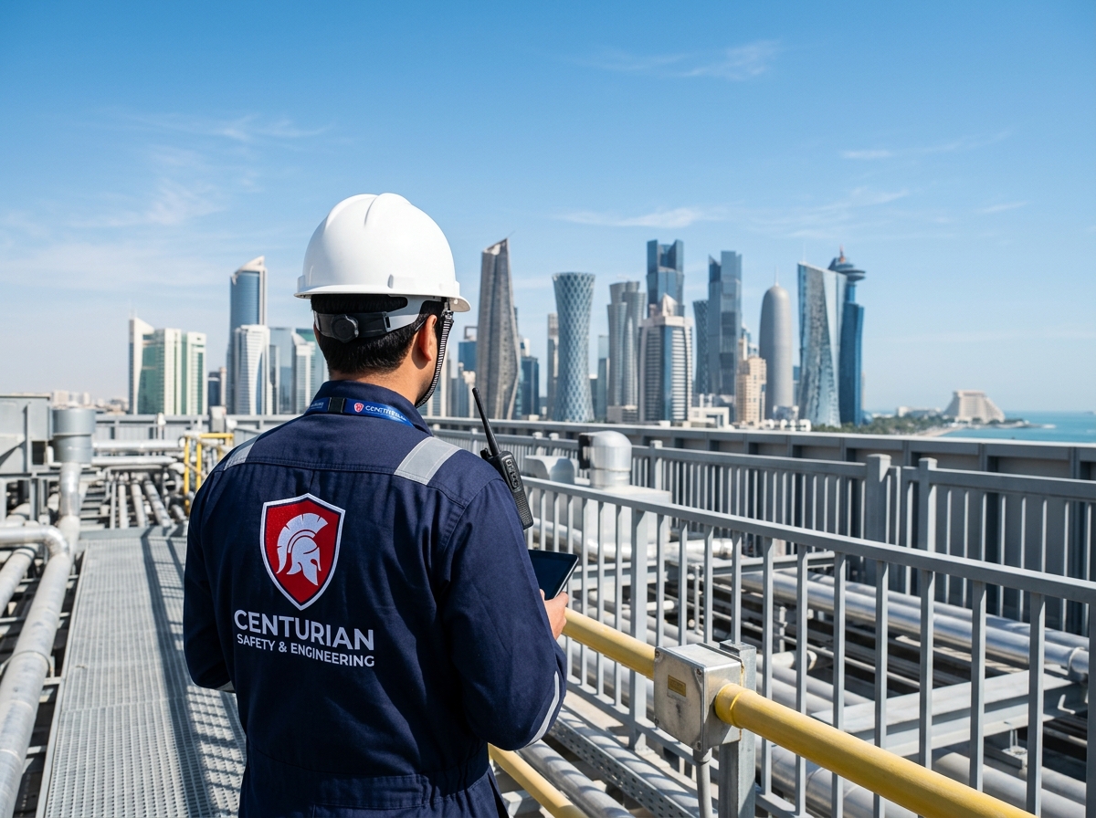 Centurian site engineer looking over Doha development